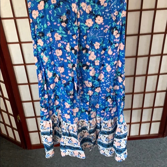 Blue Floral Dress small - Picture 7 of 8